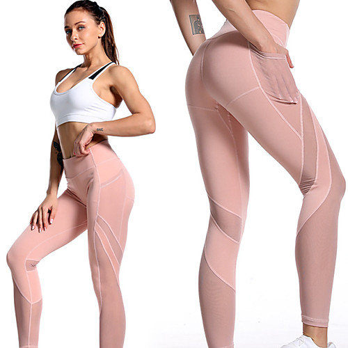 Women's High Waist Yoga Pants Side Pockets Cropped Leggings Tights Pale Pink Mesh Spandex Yoga Fitness Pilates Sports Activewear Stretchy Skinny / Blushing Pink
Women's High Waist Yoga Pants Side Pockets Cropped Leggings Tights Pale Pink Mesh Spandex Yoga Fitness Pilates Sports Activewear Stretchy Skinny / Blushing Pink