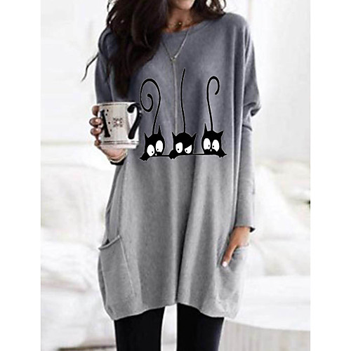 Women's T Shirt Dress Tee Dress Knee Length Dress Long Sleeve Print Patchwork Print Fall Hot Casual 2021 Blue Purple Blushing Pink Gray S M L XL XXL 3XL 4XL 5XL
Women's T Shirt Dress Tee Dress Knee Length Dress Long Sleeve Print Patchwork Print Fall Hot Casual 2021 Blue Purple Blushing Pink Gray S M L XL XXL 3XL 4XL 5XL