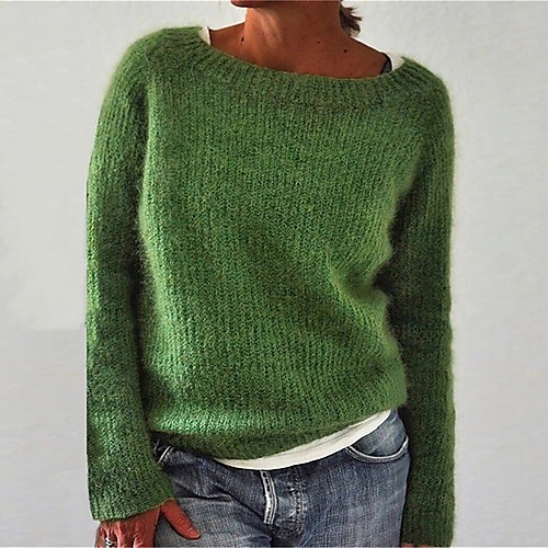 Women's Basic Knitted Solid Color Plain Pullover Long Sleeve Sweater Cardigans Crew Neck Round Neck Fall Black Blue Purple
Women's Basic Knitted Solid Color Plain Pullover Long Sleeve Sweater Cardigans Crew Neck Round Neck Fall Black Blue Purple