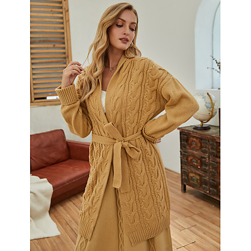 Women's Basic Embroidery Knitted Solid Color Cardigan Long Sleeve Sweater Cardigans Open Front Fall Winter Camel
Women's Basic Embroidery Knitted Solid Color Cardigan Long Sleeve Sweater Cardigans Open Front Fall Winter Camel