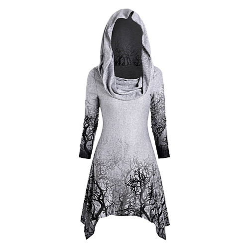 Women's Halloween T shirt Dress Tunic Graphic Prints Long Sleeve Asymmetric Print Off Shoulder Halloween Tops White Black Purple
Women's Halloween T shirt Dress Tunic Graphic Prints Long Sleeve Asymmetric Print Off Shoulder Halloween Tops White Black Purple