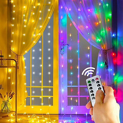 LED Curtain String Lights Flash Fairy Garland 3x1 3x2 3x3M USB Remote Control for New Year Christmas Outdoor Wedding Home Window Docoration
LED Curtain String Lights Flash Fairy Garland 3x1 3x2 3x3M USB Remote Control for New Year Christmas Outdoor Wedding Home Window Docoration