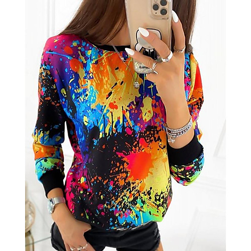 Women's Pullover Sweatshirt Print Daily Other Prints Basic Casual Hoodies Sweatshirts Cotton Loose White Black
Women's Pullover Sweatshirt Print Daily Other Prints Basic Casual Hoodies Sweatshirts Cotton Loose White Black