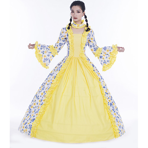 Maria Antonietta Retro Vintage Rococo 18th Century Vacation Dress Dress Masquerade Prom Dress Women's Satin Costume Yellow Vintage Cosplay Party Prom Long Sleeve Floor Length Ball Gown Plus Size
Maria Antonietta Retro Vintage Rococo 18th Century Vacation Dress Dress Masquerade Prom Dress Women's Satin Costume Yellow Vintage Cosplay Party Prom Long Sleeve Floor Length Ball Gown Plus Size