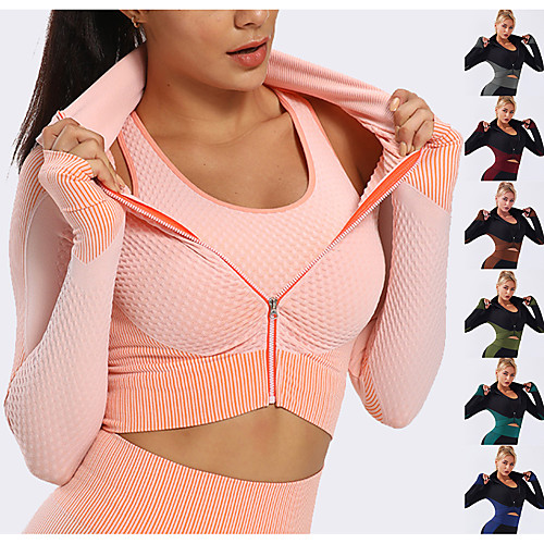 Women's Yoga Top Crop Top Winter Seamless Thumbhole Black / Red Black / Orange Blue Pink Grey Spandex Fitness Gym Workout Running Jacket Long Sleeve Sport Activewear 4 Way Stretch Breathable Comfort
Women's Yoga Top Crop Top Winter Seamless Thumbhole Black / Red Black / Orange Blue Pink Grey Spandex Fitness Gym Workout Running Jacket Long Sleeve Sport Activewear 4 Way Stretch Breathable Comfort