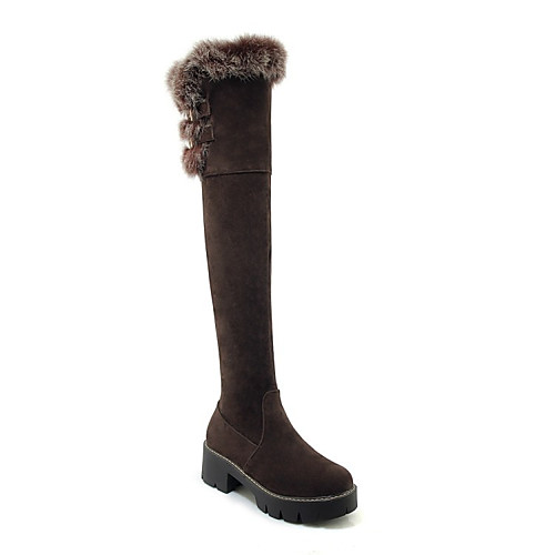 Women's Boots Cuban Heel Round Toe Over The Knee Boots Basic Casual Daily Walking Shoes Suede Solid Colored Black Brown
Women's Boots Cuban Heel Round Toe Over The Knee Boots Basic Casual Daily Walking Shoes Suede Solid Colored Black Brown