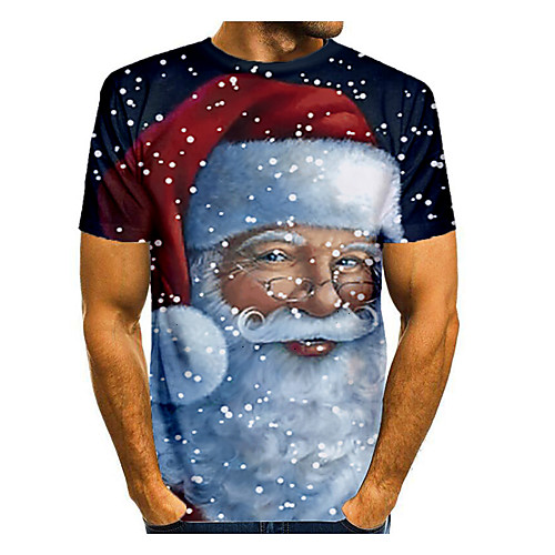 Men's T shirt 3D Print Graphic 3D Short Sleeve Christmas Tops Basic Round Neck Black / White
Men's T shirt 3D Print Graphic 3D Short Sleeve Christmas Tops Basic Round Neck Black / White