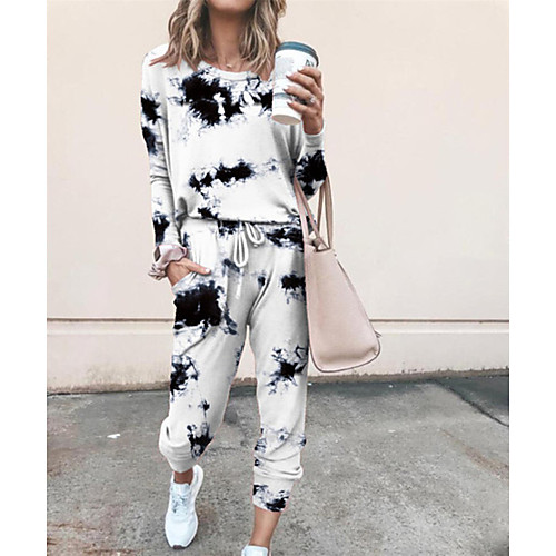 Women's Basic Tie Dye Casual Daily Two Piece Set Sweatshirt Tracksuit Pant Loungewear Jogger Pants Tie Dye Drawstring Tops
Women's Basic Tie Dye Casual Daily Two Piece Set Sweatshirt Tracksuit Pant Loungewear Jogger Pants Tie Dye Drawstring Tops