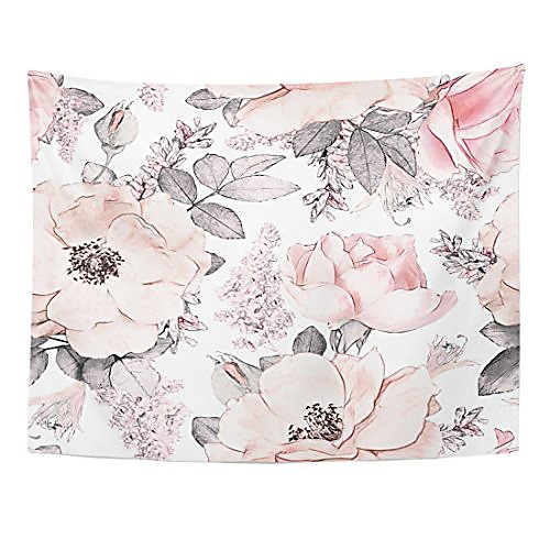 tapestry pink flowers and leaves on watercolor floral pattern rose home decor wall hanging for living room bedroom dorm 60x80 inches
tapestry pink flowers and leaves on watercolor floral pattern rose home decor wall hanging for living room bedroom dorm 60x80 inches