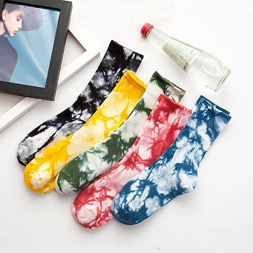 Athletic Sports Socks 5 Pairs Tie Dye Long Women's Men's Crew Socks Tube Socks Breathable Sweat wicking Comfortable Gym Workout Basketball Running Skateboarding Sports Colorful Cotton Rainbow
Athletic Sports Socks 5 Pairs Tie Dye Long Women's Men's Crew Socks Tube Socks Breathable Sweat wicking Comfortable Gym Workout Basketball Running Skateboarding Sports Colorful Cotton Rainbow