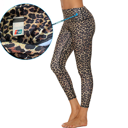 Women's High Waist Yoga Pants Hidden Waistband Pocket Cropped Leggings Tights Tummy Control Butt Lift Quick Dry Leopard Leopard Print Fitness Gym Workout Running Winter Summer Sports Activewear High
Women's High Waist Yoga Pants Hidden Waistband Pocket Cropped Leggings Tights Tummy Control Butt Lift Quick Dry Leopard Leopard Print Fitness Gym Workout Running Winter Summer Sports Activewear High