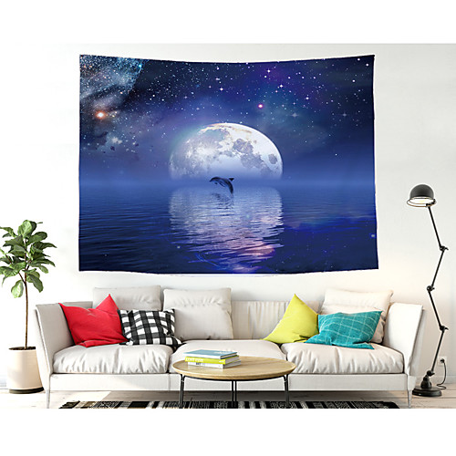 Wall Tapestry Art Decor Blanket Curtain Picnic Tablecloth Hanging Home Bedroom Living Room Dorm Decoration Polyester Moon And Dolphins Under The Stars
Wall Tapestry Art Decor Blanket Curtain Picnic Tablecloth Hanging Home Bedroom Living Room Dorm Decoration Polyester Moon And Dolphins Under The Stars