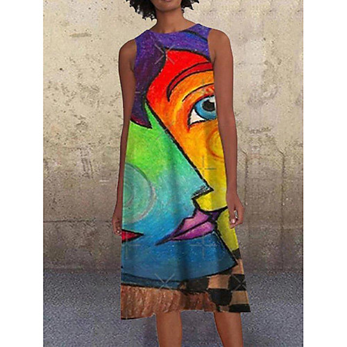Women's Shift Dress Midi Dress Gold Orange White Black Sleeveless Print Print Summer Round Neck Hot Casual Loose 2021 S M L XL XXL 3XL 4XL
Women's Shift Dress Midi Dress Gold Orange White Black Sleeveless Print Print Summer Round Neck Hot Casual Loose 2021 S M L XL XXL 3XL 4XL