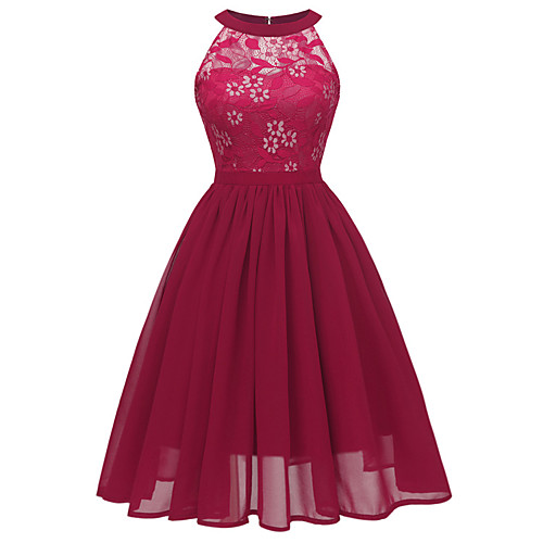 A-Line Minimalist Elegant Party Wear Cocktail Party Dress Halter Neck Sleeveless Short / Mini Lace with Pleats 2021
A-Line Minimalist Elegant Party Wear Cocktail Party Dress Halter Neck Sleeveless Short / Mini Lace with Pleats 2021