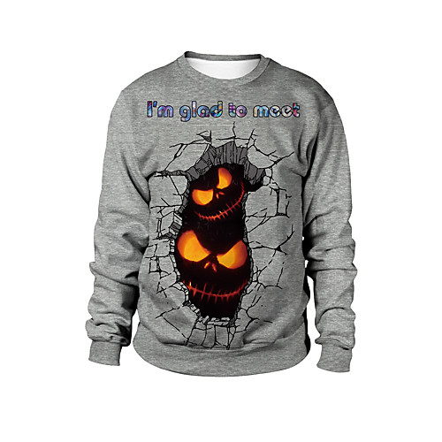 Women's Pullover Sweatshirt Print Daily 3D Print Halloween Hoodies Sweatshirts Gray
Women's Pullover Sweatshirt Print Daily 3D Print Halloween Hoodies Sweatshirts Gray