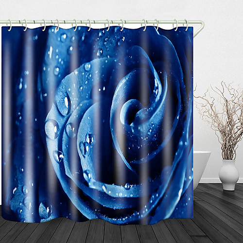 Blue rose with Water Drops Beautiful Back Print Waterproof Fabric Shower Curtain for Bathroom Home Decor Covered Bathtub Curtains Liner Includes with Hooks 72 Inch
Blue rose with Water Drops Beautiful Back Print Waterproof Fabric Shower Curtain for Bathroom Home Decor Covered Bathtub Curtains Liner Includes with Hooks 72 Inch