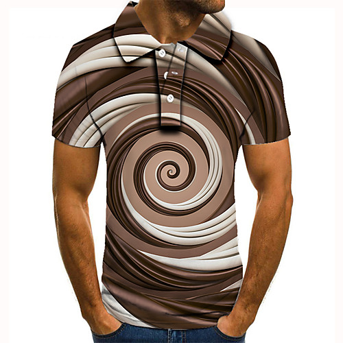 Men's Golf Shirt 3D Print Graphic Optical Illusion Print Short Sleeve Daily Tops Basic Brown
Men's Golf Shirt 3D Print Graphic Optical Illusion Print Short Sleeve Daily Tops Basic Brown