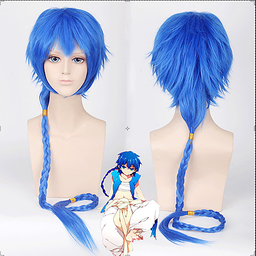 MAGI Aladdin Cosplay Wigs Men's Braid 28 inch Heat Resistant Fiber Curly Blue Teen Adults' Anime Wig
MAGI Aladdin Cosplay Wigs Men's Braid 28 inch Heat Resistant Fiber Curly Blue Teen Adults' Anime Wig