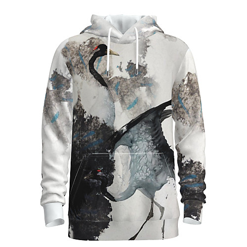 Men's Pullover Hoodie Sweatshirt Graphic Chinese Style Bird Hooded Weekend 3D Print Casual Streetwear Hoodies Sweatshirts Long Sleeve White
Men's Pullover Hoodie Sweatshirt Graphic Chinese Style Bird Hooded Weekend 3D Print Casual Streetwear Hoodies Sweatshirts Long Sleeve White