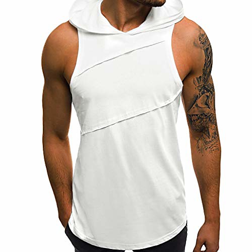 men's hooded t-shirt sleeveless, men's solid workout hooded tank tops muscle cut off t shirt sleeveless gym hoodies amiley (small, white)
men's hooded t-shirt sleeveless, men's solid workout hooded tank tops muscle cut off t shirt sleeveless gym hoodies amiley (small, white)