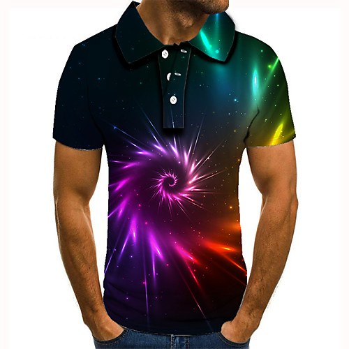 Men's Golf Shirt 3D Print Graphic Optical Illusion Print Short Sleeve Daily Tops Basic Rainbow
Men's Golf Shirt 3D Print Graphic Optical Illusion Print Short Sleeve Daily Tops Basic Rainbow