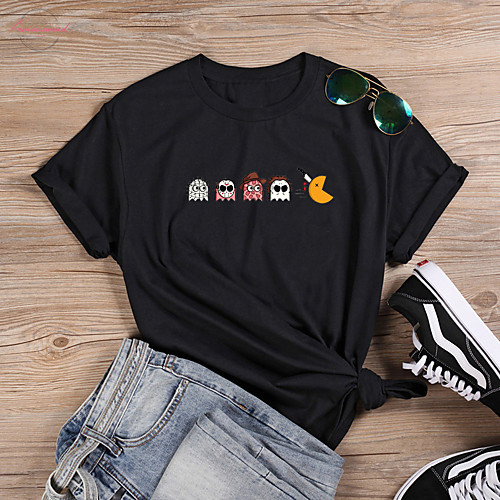 Women's Halloween T shirt Graphic Graphic Prints Print Round Neck Tops 100% Cotton Basic Halloween Basic Top White Black Purple
Women's Halloween T shirt Graphic Graphic Prints Print Round Neck Tops 100% Cotton Basic Halloween Basic Top White Black Purple