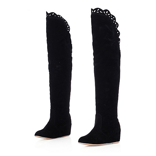 Women's Boots Wedge Heel Round Toe Over The Knee Boots Basic Casual Daily Walking Shoes Suede Solid Colored Black Yellow Pink
Women's Boots Wedge Heel Round Toe Over The Knee Boots Basic Casual Daily Walking Shoes Suede Solid Colored Black Yellow Pink