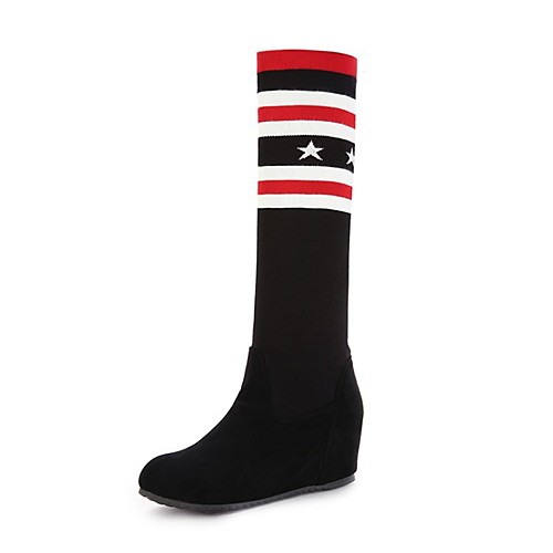 Women's Boots Sock Boots Wedge Heel Round Toe Knee High Boots Casual Daily PU Color Block Black / Mid-Calf Boots
Women's Boots Sock Boots Wedge Heel Round Toe Knee High Boots Casual Daily PU Color Block Black / Mid-Calf Boots