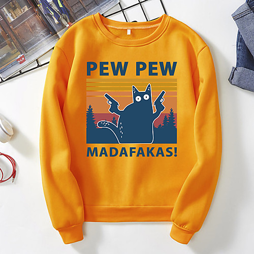 Women's Hoodie Sweatshirt Cat Graphic Letter Halloween Daily Other Prints Basic Casual Hoodies Sweatshirts Yellow Blushing Pink Wine
Women's Hoodie Sweatshirt Cat Graphic Letter Halloween Daily Other Prints Basic Casual Hoodies Sweatshirts Yellow Blushing Pink Wine