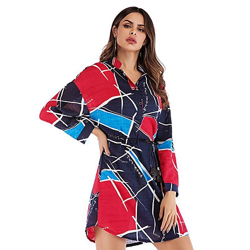 Women's Blouse Shirt Color Block Long Sleeve Shirt Collar Basic Tops Red Yellow
Women's Blouse Shirt Color Block Long Sleeve Shirt Collar Basic Tops Red Yellow