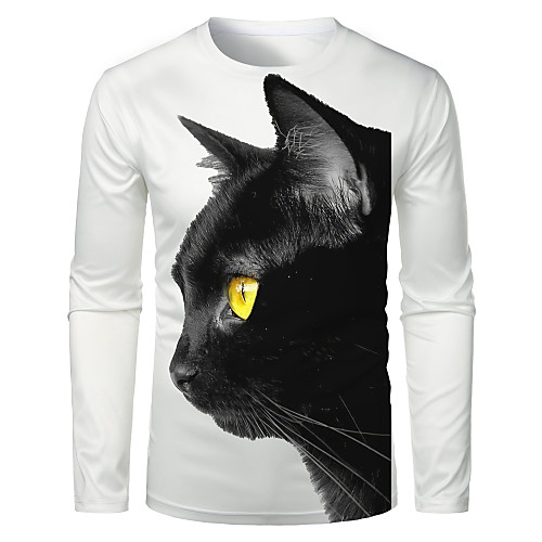 Men's T shirt Shirt 3D Print Graphic Animal Long Sleeve Daily Tops Basic Round Neck White
Men's T shirt Shirt 3D Print Graphic Animal Long Sleeve Daily Tops Basic Round Neck White