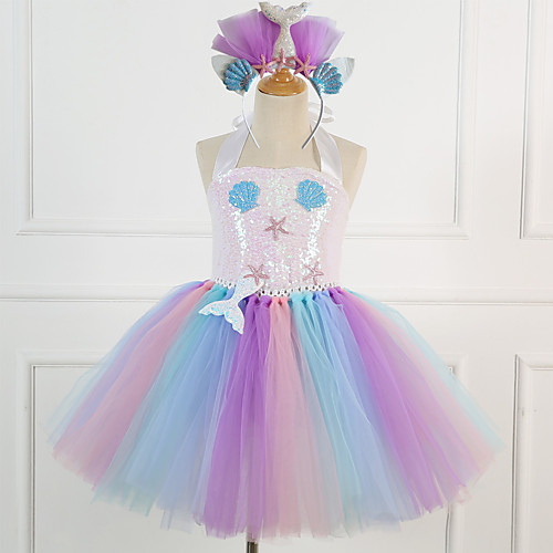 Mermaid Dress Girls' Movie Cosplay Vacation Dress New Year's Pink Dress Headwear Christmas Halloween Carnival Polyester / Cotton Polyester
Mermaid Dress Girls' Movie Cosplay Vacation Dress New Year's Pink Dress Headwear Christmas Halloween Carnival Polyester / Cotton Polyester