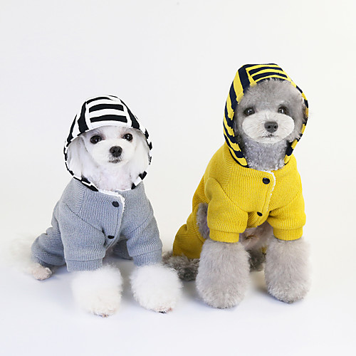 Dog Coat Jumpsuit Stripes Fashion Casual / Sporty Casual / Daily Winter Dog Clothes Puppy Clothes Dog Outfits Breathable Yellow Gray Costume for Girl and Boy Dog Plush S M L XL XXL
Dog Coat Jumpsuit Stripes Fashion Casual / Sporty Casual / Daily Winter Dog Clothes Puppy Clothes Dog Outfits Breathable Yellow Gray Costume for Girl and Boy Dog Plush S M L XL XXL