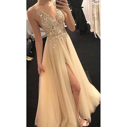 Women's Swing Dress Maxi long Dress Gold Sleeveless Solid Color Split Mesh Patchwork Fall Spring V Neck Hot Elegant Sexy Party Club Slim 2021 S M L XL
Women's Swing Dress Maxi long Dress Gold Sleeveless Solid Color Split Mesh Patchwork Fall Spring V Neck Hot Elegant Sexy Party Club Slim 2021 S M L XL