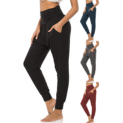 Women's High Waist Yoga Pants Side Pockets Harem Sweatpants 4 Way Stretch Breathable Quick Dry Black Red Dark Blue Spandex Fitness Gym Workout Running Sports Activewear High Elasticity Loose
Women's High Waist Yoga Pants Side Pockets Harem Sweatpants 4 Way Stretch Breathable Quick Dry Black Red Dark Blue Spandex Fitness Gym Workout Running Sports Activewear High Elasticity Loose