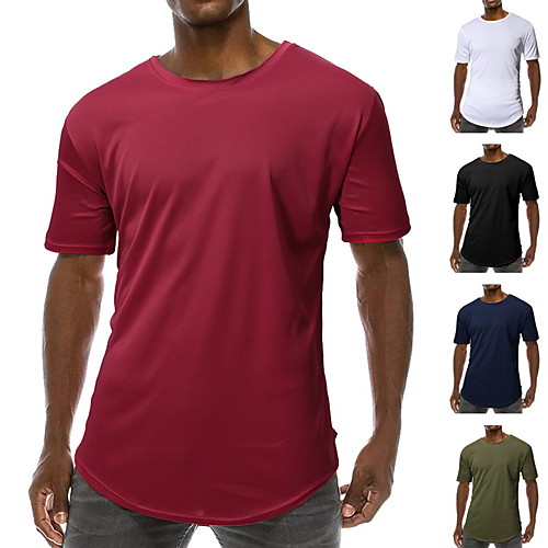 Men's Unisex T shirt Shirt non-printing Solid Colored Plus Size Short Sleeve Daily Tops Basic Round Neck White Wine Army Green
Men's Unisex T shirt Shirt non-printing Solid Colored Plus Size Short Sleeve Daily Tops Basic Round Neck White Wine Army Green