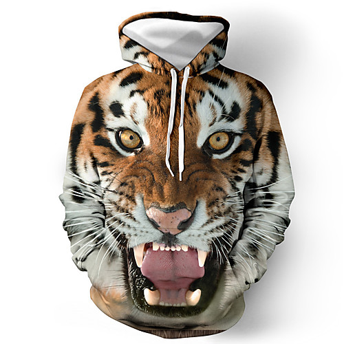 Men's Plus Size Hoodie Animal Patterned 3D Tiger Hooded Causal Holiday 3D Print Basic Hoodies Sweatshirts Brown
Men's Plus Size Hoodie Animal Patterned 3D Tiger Hooded Causal Holiday 3D Print Basic Hoodies Sweatshirts Brown