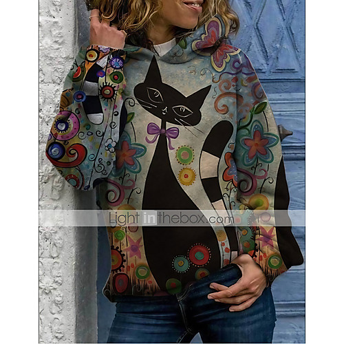 Women's Hoodie Pullover Cartoon Cat Daily Other Prints Basic Hoodies Sweatshirts Loose Purple Gray Orange
Women's Hoodie Pullover Cartoon Cat Daily Other Prints Basic Hoodies Sweatshirts Loose Purple Gray Orange