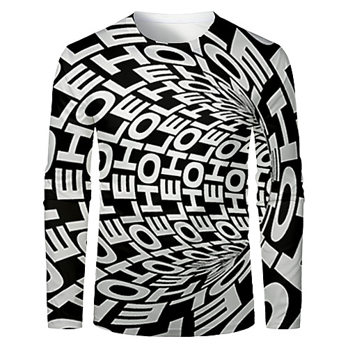 Men's T shirt 3D Print Graphic Abstract 3D Long Sleeve Daily Tops Basic Black / White
Men's T shirt 3D Print Graphic Abstract 3D Long Sleeve Daily Tops Basic Black / White