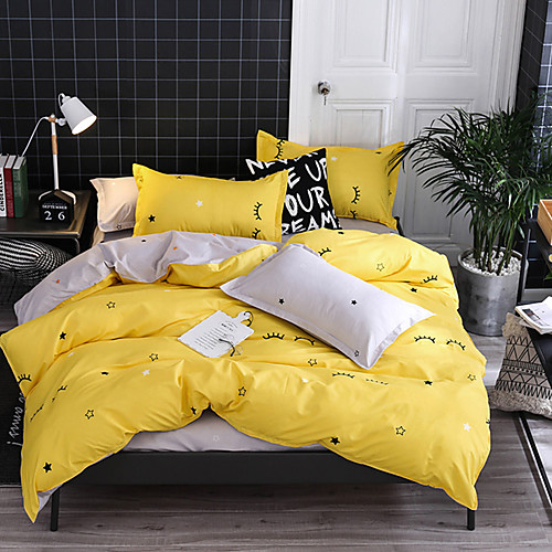 Cute Yellow Eyelash Print 3-Piece Duvet Cover Set Hotel Bedding Sets Comforter Cover with Soft Lightweight Microfiber(Include 1 Duvet Cover and 1or 2 Pillowcases)
Cute Yellow Eyelash Print 3-Piece Duvet Cover Set Hotel Bedding Sets Comforter Cover with Soft Lightweight Microfiber(Include 1 Duvet Cover and 1or 2 Pillowcases)