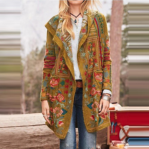 Women's Coat Daily Fall & Winter Long Coat Regular Fit Basic Jacket Long Sleeve Geometric Print Blue Purple / Cotton
Women's Coat Daily Fall & Winter Long Coat Regular Fit Basic Jacket Long Sleeve Geometric Print Blue Purple / Cotton