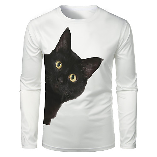 Men's T shirt Shirt 3D Print Graphic Animal Long Sleeve Daily Tops Basic Round Neck White
Men's T shirt Shirt 3D Print Graphic Animal Long Sleeve Daily Tops Basic Round Neck White