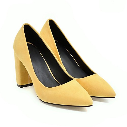 Women's Heels Pumps Pointed Toe Classic Daily Walking Shoes Nubuck Solid Colored Black Purple Yellow
Women's Heels Pumps Pointed Toe Classic Daily Walking Shoes Nubuck Solid Colored Black Purple Yellow