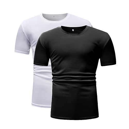 Men's Unisex T shirt Shirt non-printing Solid Colored Plus Size 2pcs Short Sleeve Daily Tops Round Neck Black / White / Sports
Men's Unisex T shirt Shirt non-printing Solid Colored Plus Size 2pcs Short Sleeve Daily Tops Round Neck Black / White / Sports