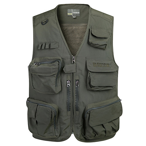 Men's Fishing Vest Outdoor Breathable Mesh Multi-Pockets Quick Dry Lightweight Vest / Gilet Spring Summer Fishing Photography Camping & Hiking Army Green Khaki / Sleeveless
Men's Fishing Vest Outdoor Breathable Mesh Multi-Pockets Quick Dry Lightweight Vest / Gilet Spring Summer Fishing Photography Camping & Hiking Army Green Khaki / Sleeveless