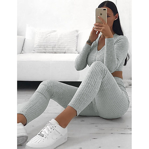Women's Basic Solid Colored Causal Sports Two Piece Set Crop Top Tracksuit Pant Jogger Pants Drawstring Tops
Women's Basic Solid Colored Causal Sports Two Piece Set Crop Top Tracksuit Pant Jogger Pants Drawstring Tops