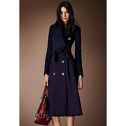 Women's Coat Daily Fall & Winter Long Coat Regular Fit Basic Jacket Long Sleeve Solid Colored Navy Blue / Wool
Women's Coat Daily Fall & Winter Long Coat Regular Fit Basic Jacket Long Sleeve Solid Colored Navy Blue / Wool