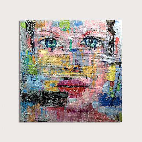 Oil Painting Hand Painted Square Abstract People Modern Rolled Canvas (No Frame)
Oil Painting Hand Painted Square Abstract People Modern Rolled Canvas (No Frame)