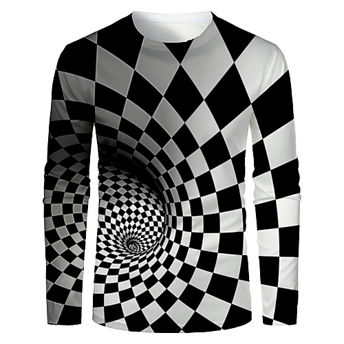 Men's T shirt 3D Print Graphic Abstract 3D Long Sleeve Daily Tops Basic Black / White
Men's T shirt 3D Print Graphic Abstract 3D Long Sleeve Daily Tops Basic Black / White