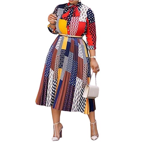 Women's Sheath Dress Midi Dress Rainbow 3/4 Length Sleeve Print Summer Shirt Collar Casual 2021 M L XL XXL 3XL
Women's Sheath Dress Midi Dress Rainbow 3/4 Length Sleeve Print Summer Shirt Collar Casual 2021 M L XL XXL 3XL